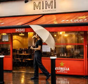 MIMI South William street , rainy day.